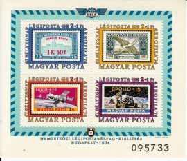 Hungary-1974 blokk-Stamp Day-UNC-Stamp