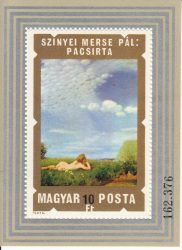 Hungary-1974 blokk-Paintings-UNC-Stamps
