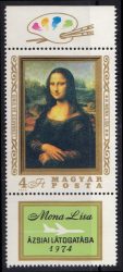 Hungary-1974-Mona Lisa-UNC-Stamp