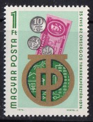 Hungary-1974-The 25th Anniversary of the Natioanl Savings-UNC-Stamp