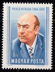 21.Magyarország-1974-Pablo Neruda-UNC-Bélyeg