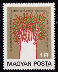 22.Magyarország-1975-Finnugor Kongresszus-UNC-Bélyeg