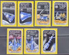 Hungary-1975 set-Space-UNC-Stamp