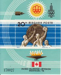 28.Magyarország-1976 blokk-Olimpiai érmesek-UNC-Bélyeg