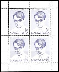 Hungary-1977 block-The 100th Anniversary of the Birth of Endre Ady-UNC-Stamps