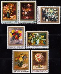 Hungary-1977 set-Paintings-UNC-Stamp