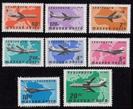 21.Magyarország-1977 sor-Repülő-UNC-Bélyegek