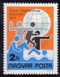 15.Magyarország-1979-Öttusa VB-UNC-Bélyeg