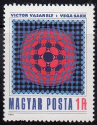Hungary-1979-Paintings by Victor Vasarely-UNC-Stamp