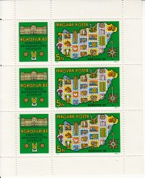 22a.Magyarország-1982 kisív-Agrofila-UNC-Bélyegek