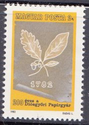 Hungary-1982-Paper Factory Diosgyor-UNC-Stamp