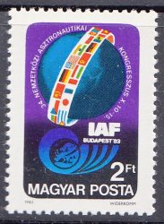 24.Magyarország-1983-Asztronautikai Kongresszus-UNC-Bélyeg