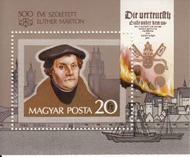 Hungary-1983 blokk-Martin Luther-UNC-Stamps