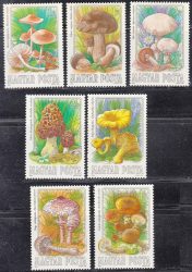 Hungary-1984 set-Mushrooms-UNC-Stamps