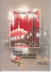 Hungary-1985 blokk-Liberation-UNC-Stamps