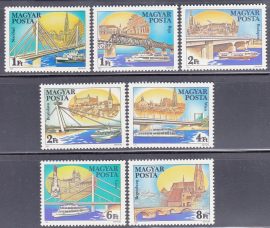 Hungary-1985 set-Danube Bridges-UNC-Stamps