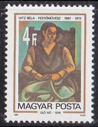 Hungary-1987-Uitz Béla-UNC-Stamp