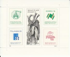 Hungary-1988 blokk-International Stamp Exhibitions-UNC-Stamps