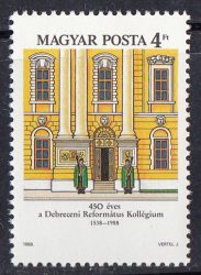 17.Magyarország-1988-450 éves a Debreceni Református Kollégium-UNC-Bélyegek
