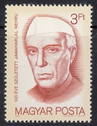 30.Magyarország-1989-Dzsawaharlal Nehru-UNC-Bélyeg