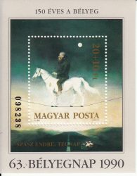 Hungary-1990 block-Stamp day-UNC-Stamp
