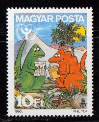 Hungary-1990-International Alphabetization Year-UNC-Stamp