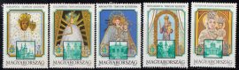 Hungary-1991 set-Virgin Maria and Child - Pilgrimage Icons-UNC-Stamp