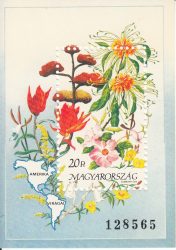 Hungary-1991 block-Flowers-UNC-Stamp