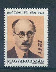 Hungary-1991-Graf Teleki Pal-UNC-Stamps