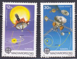 Hungary-1991 set-European Space Travel-UNC-Stamps