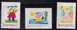 Hungary-1992 set-Children's Drawings-UNC-Stamps