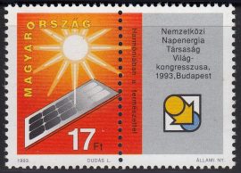 19.Magyarország-1993-Nemzetközi Napenergia Társaság Világkongresszusa-UNC-Bélyegek