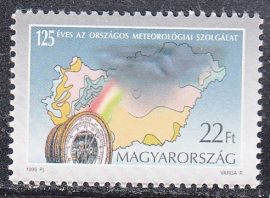 Hungary-1995-The 125th Anniversary of the National Meteorological Service-UNC-Stamp