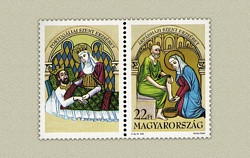 23.Magyarország-1995 sor-Árpádházi Szent Erzsébet és Portugáliai Szent Erzsébet-UNC-Bélyeg