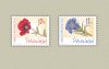Hungary-2002 set-Flowers - Greeting Stamps-UNC-Stamps