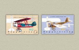Hungary-2003 set-History of Hungarian Aviation-UNC-Stamps