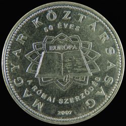 Magyarország-2007-50 Forint-Réz-Nikkel-VF-Pénzérme