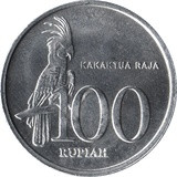 Indonézia-1999-2005-100 Rupiah-Alumínium-VF-Pénzérme