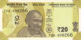 India 2019-2024. 20 Rupees-UNC