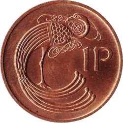Írország-1971-1988-1 Penny-Bronz-VF-Pénzérme