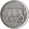 Írország-1992-2000-5 Penny-Réz-nikkel-VF-Pénzérme