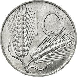 Olaszország-1982-10 Líra-Alumínium-UNC-Pénzérme