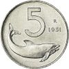 Olaszország-1985-5 Líra-Alumínium-UNC-Pénzérme