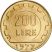 Olaszország-1986-200 Líra-Alumíniumbronz-UNC-Pénzérme