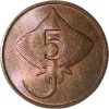 Izland-1981-5 Aurar-Bronz-UNC-Pénzérme