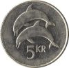 Izland-1999-5 Kronor-Nikkelezett acél-UNC-Pénzérme