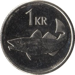 Izland-2005-1 Kronor-Nikkelezett acél-UNC-Pénzérme