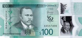 Jamaika 2022. 100 Dollars UNC