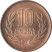 Japán-1951-2019-10 Jen-Bronz-VF-Pénzérme