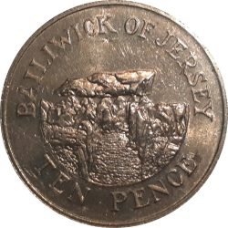 Jersey-1992-10 Penny-Réz-nikkel-UNC-Pénzérme